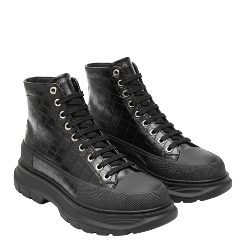 Tread Croc High-Top Ankle Boots