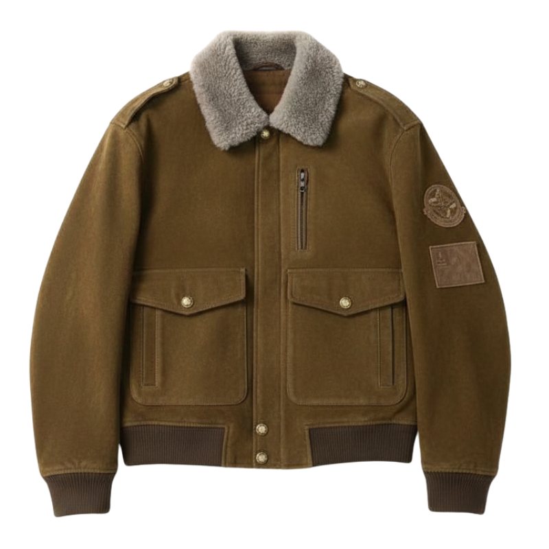 Air Fleet Shear Bomber Patch Jacket