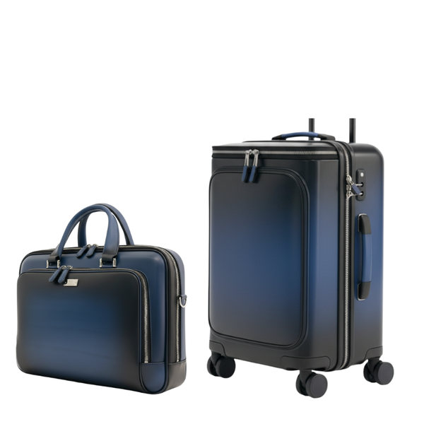Italian Briefcase and Trolley Executive Luxe Luggage Set