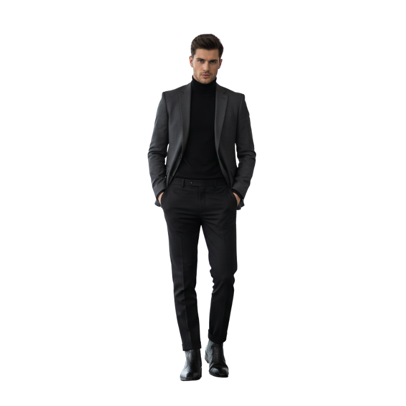 Premium Croco Texture Side Zipper Chelsea Boots