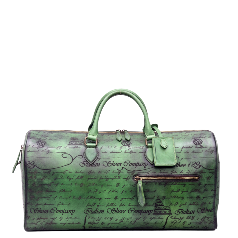 Verde Script Vintage Duffel Bag