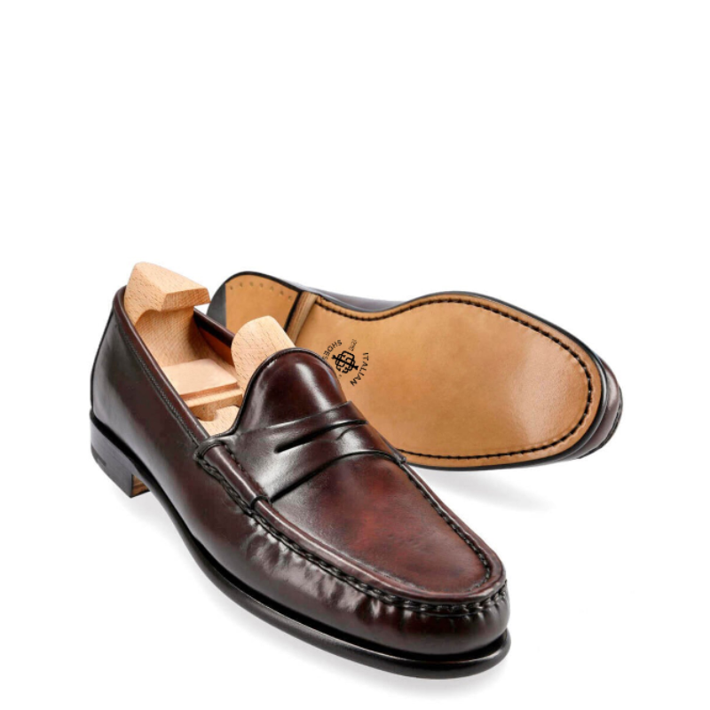 Burgundy Penny Men's Loafers