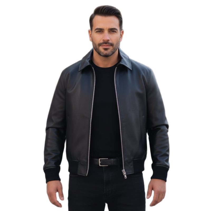 Luxury Shadowcraft Zipper Bomber Jacket