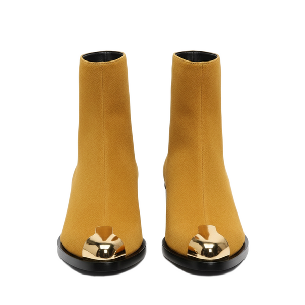 Punk Suede Golden Toe Boots