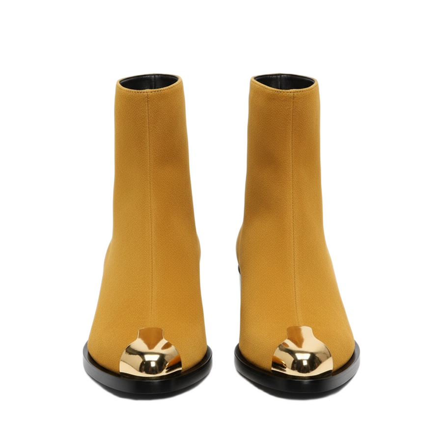 Punk Suede Golden Toe Boots