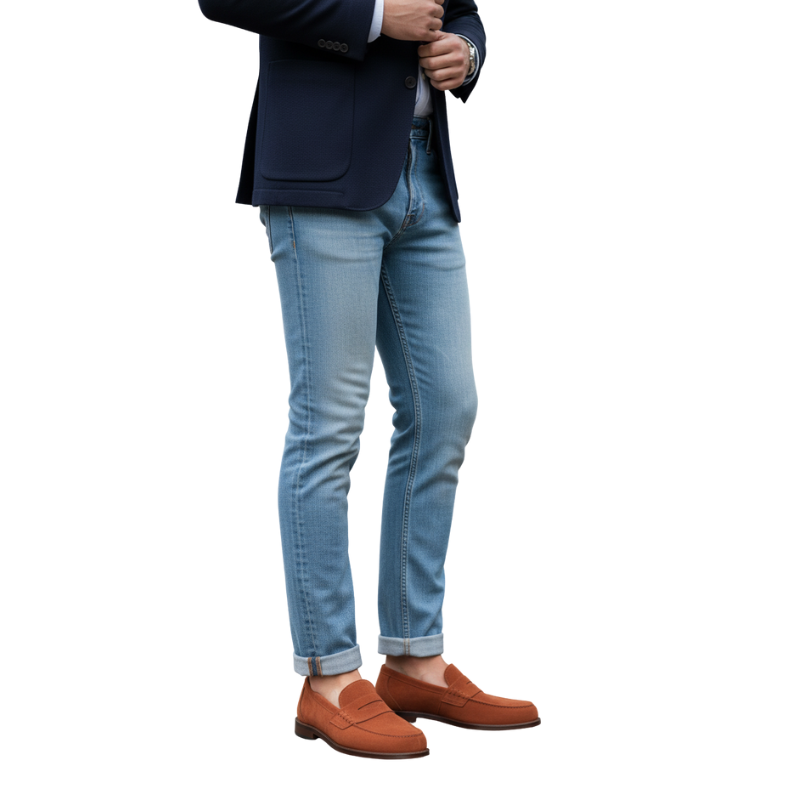 Tuscan Suede Penny Loafers