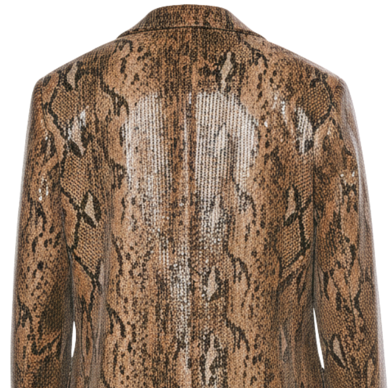 Serpent Skin Print Luxe Python Blazer