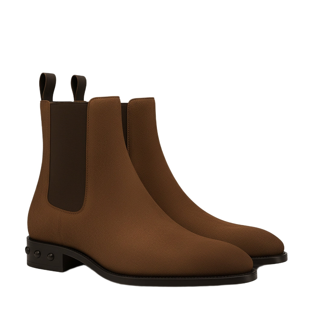 Coal Suede Leather Chelsea Boots