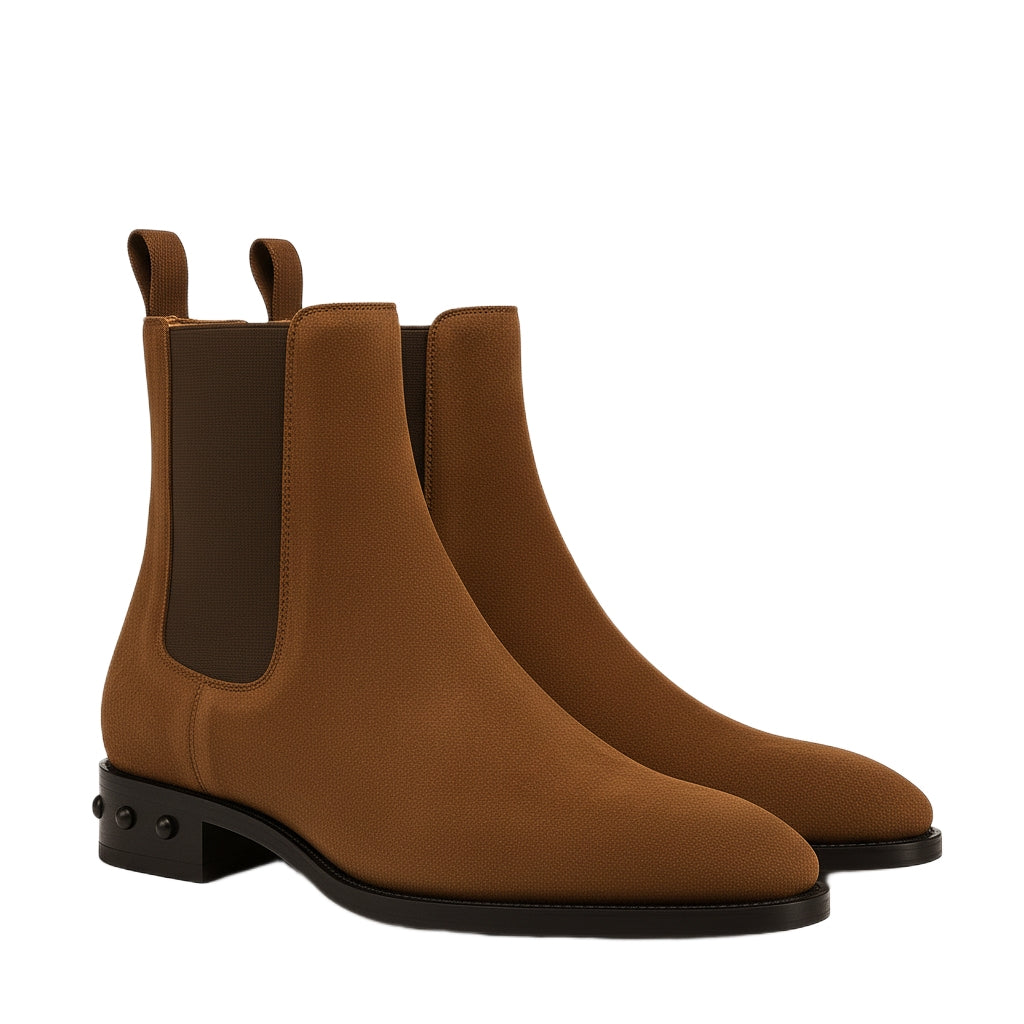 Coal Suede Leather Chelsea Boots