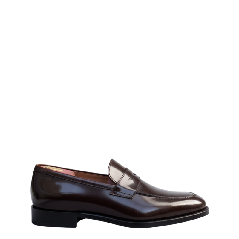 Luxury Espresso Gloss Penny Loafers