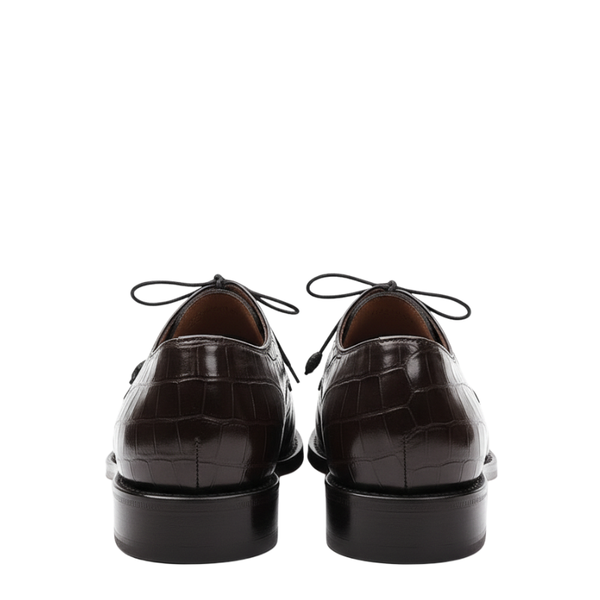 Mens Regal Obsidian Croc Oxfords