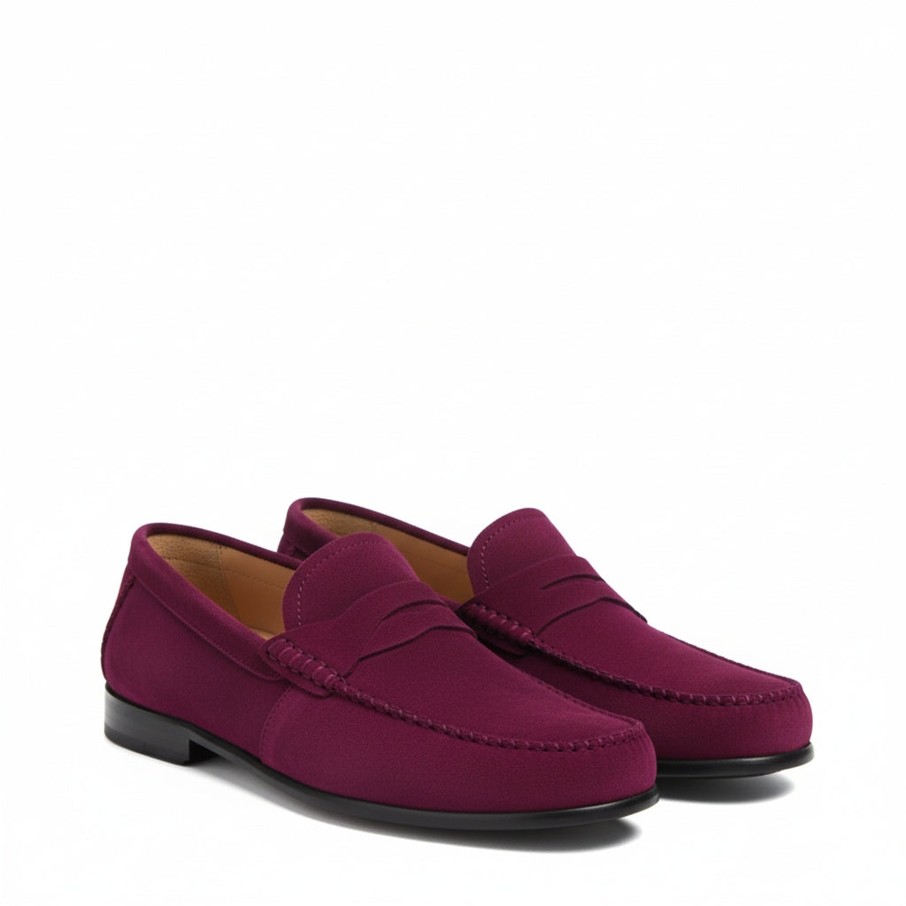 Luxury Seude Heritage Penny-strap Moc Loafers