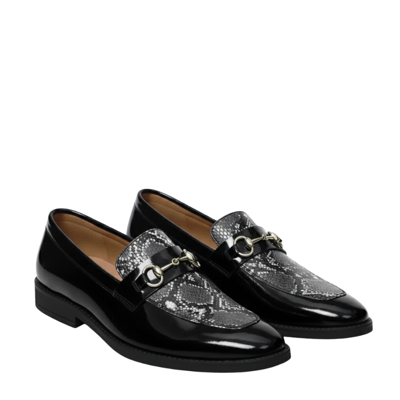 Patent Leather Horsebit Loafers For Men