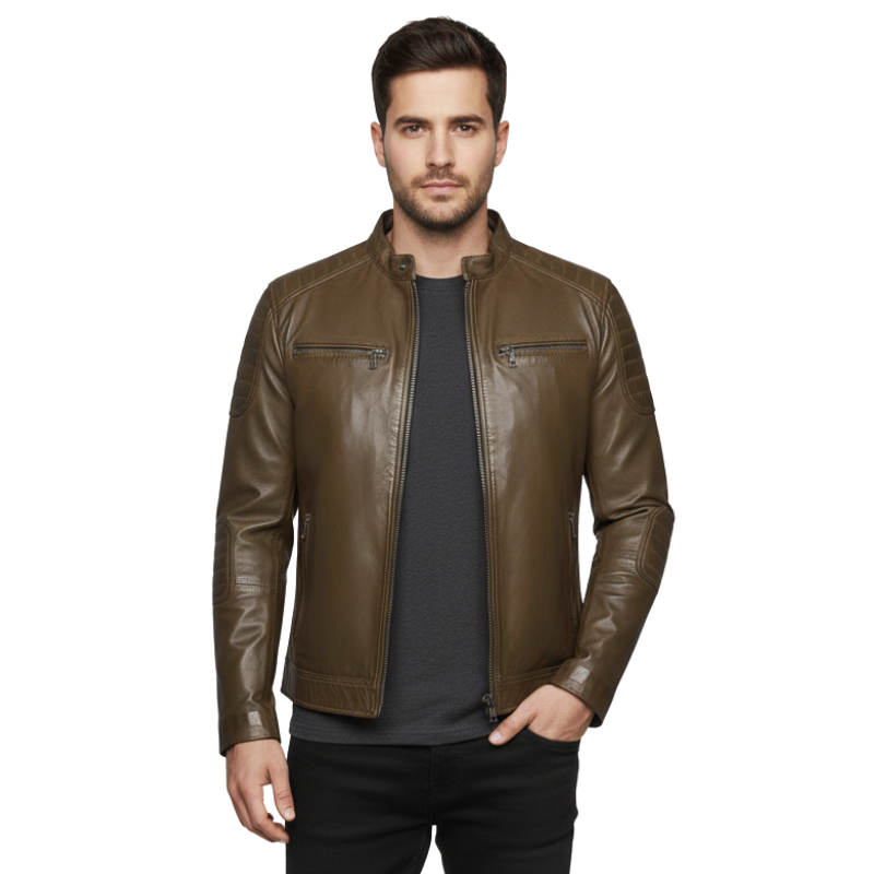 Italian BronzeRider Moto Luxe Leather Jacket
