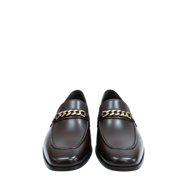 Regal Gold Chain Leather Loafers
