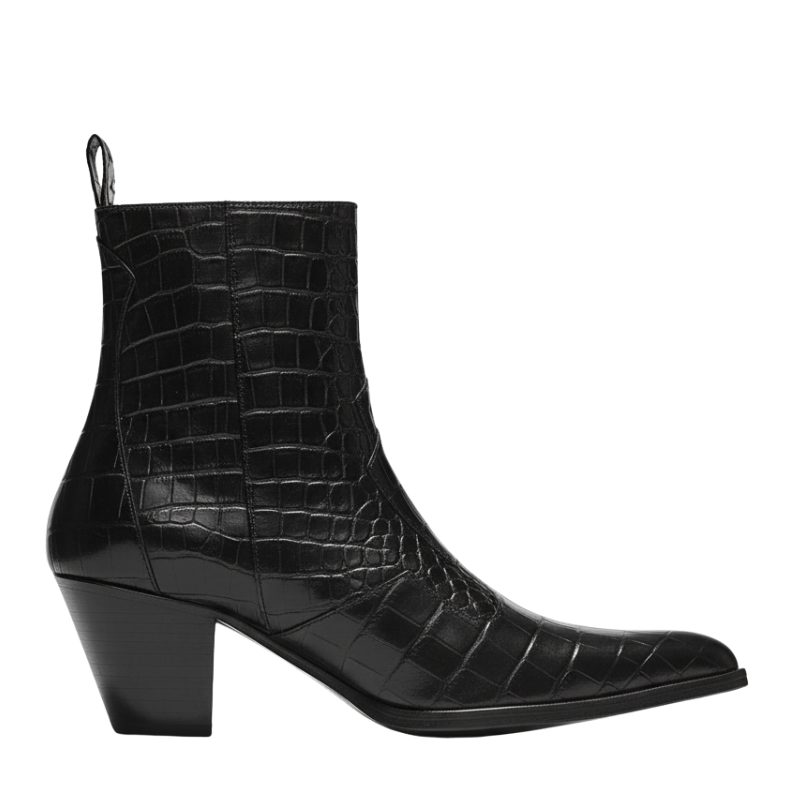 Viper Textured Ankle Boots