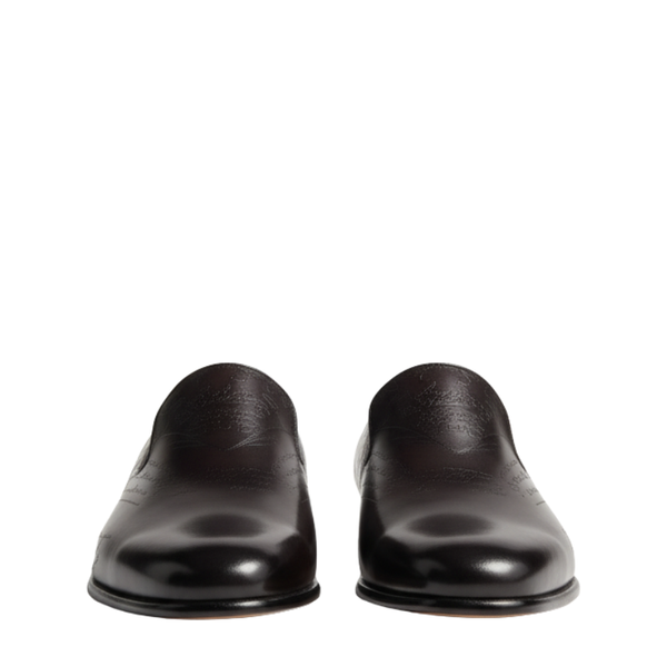 Luxury Noir Scribe Leather Loafers