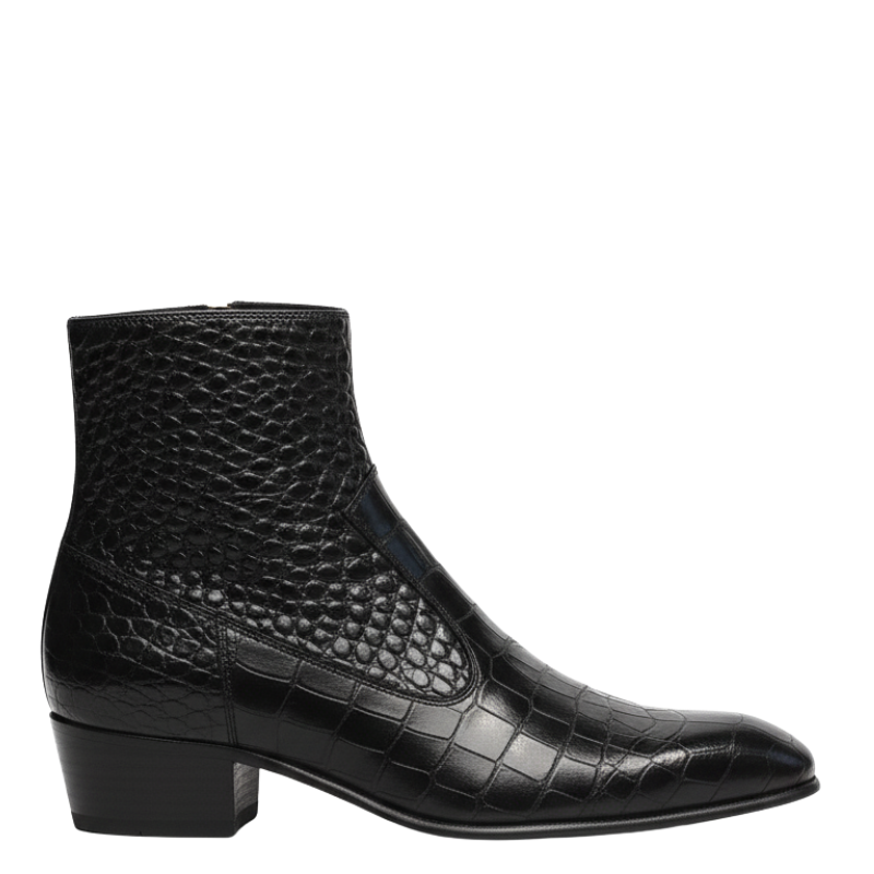 Midnight Snake Textured Hybrid Boots