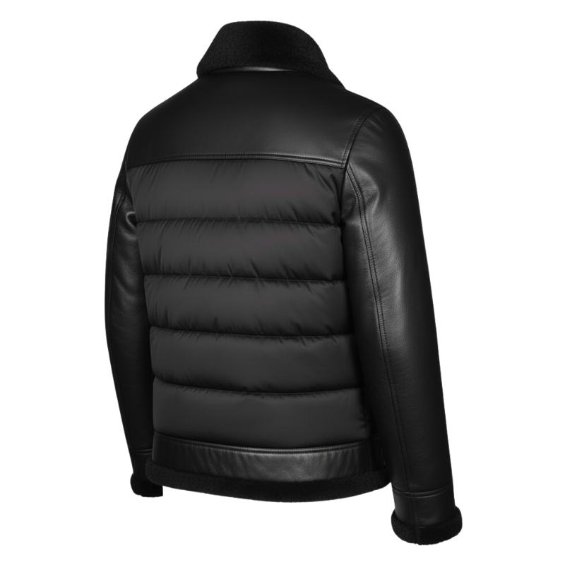 Frost Hybrid Shearling Bomber Jacket