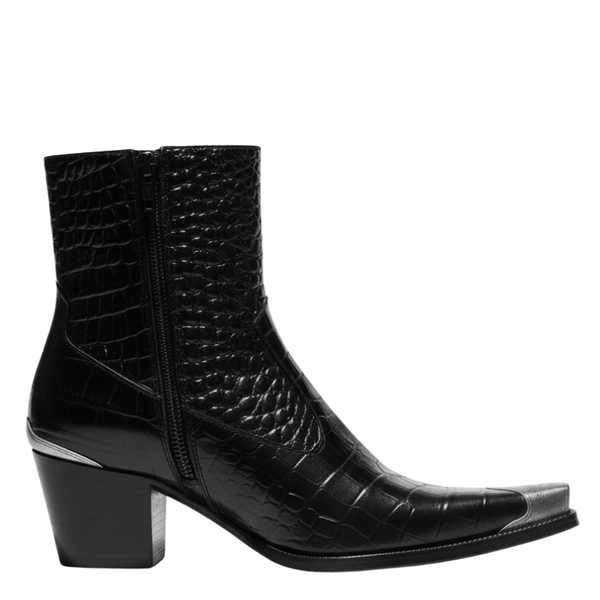 Metal Toe Croc Rider Boots Ankle