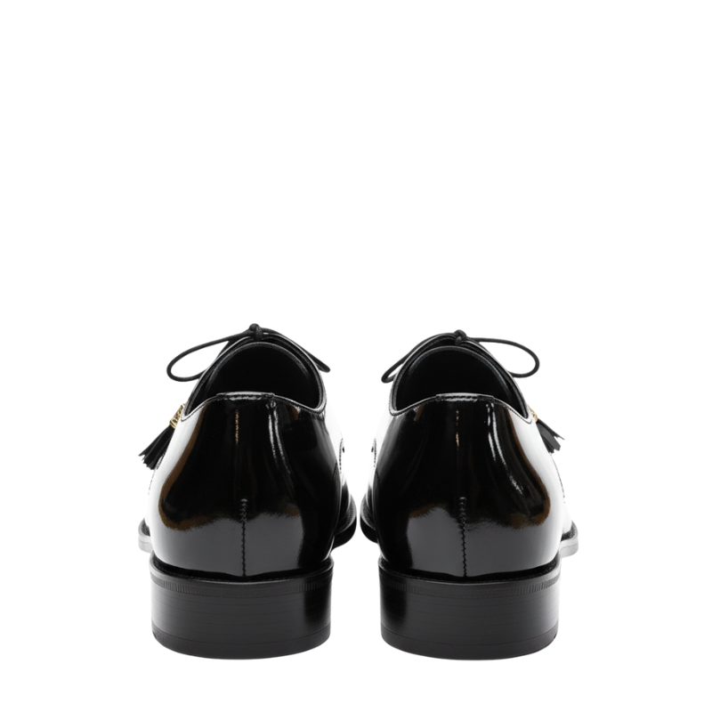Italian Luxe Patent Monarch Tassel Shoes
