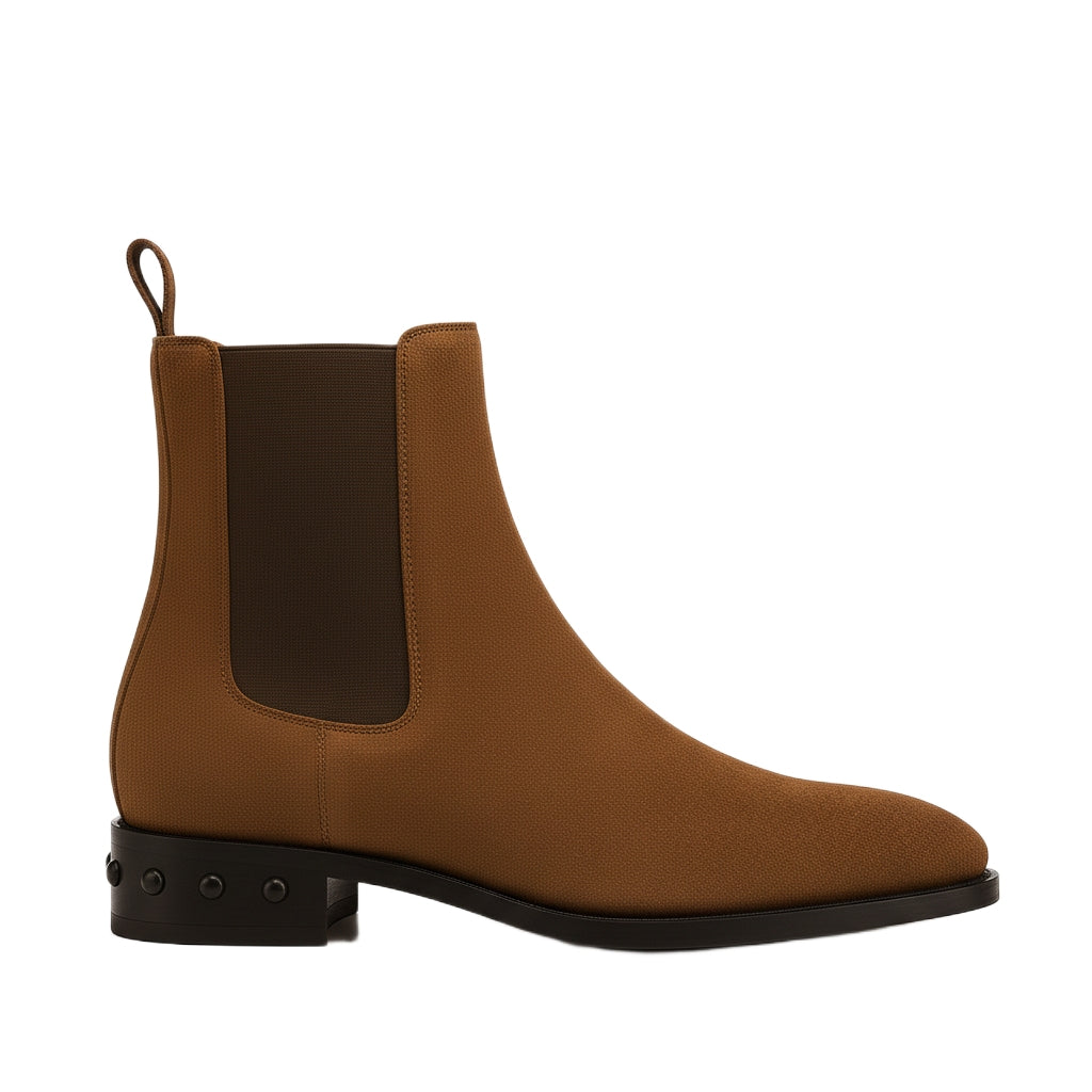 Coal Suede Leather Chelsea Boots