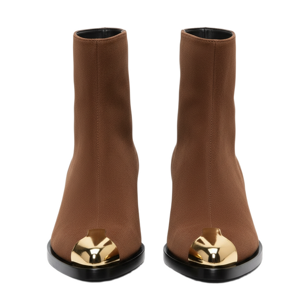 Punk Suede Golden Toe Boots