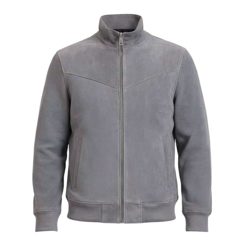 Men s Premium Suede Bomber Jacket