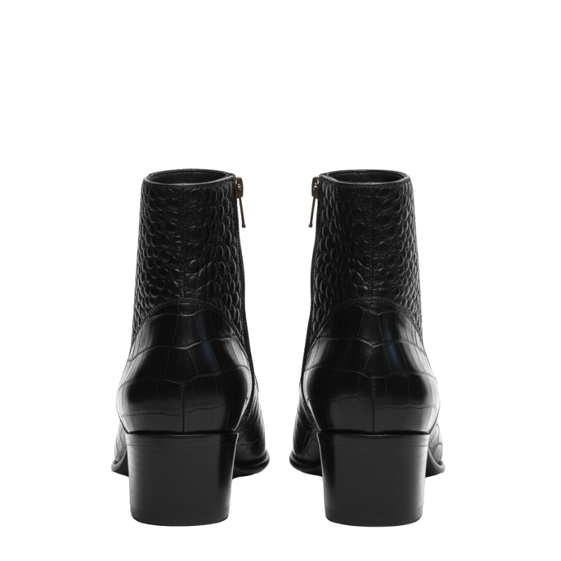Midnight Snake Textured Hybrid Boots
