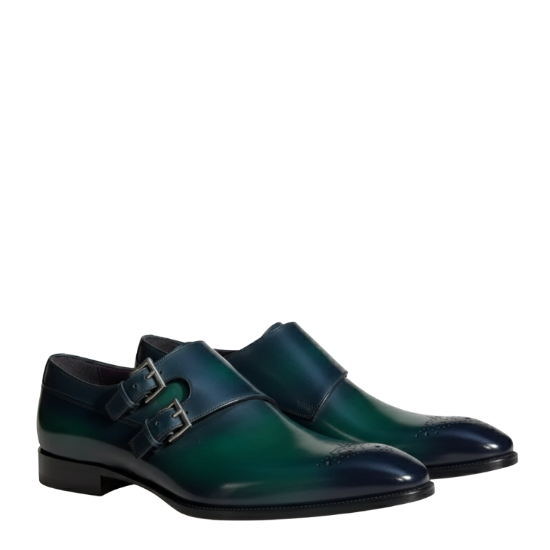 Emerald Midnight Dual Monk Shoes