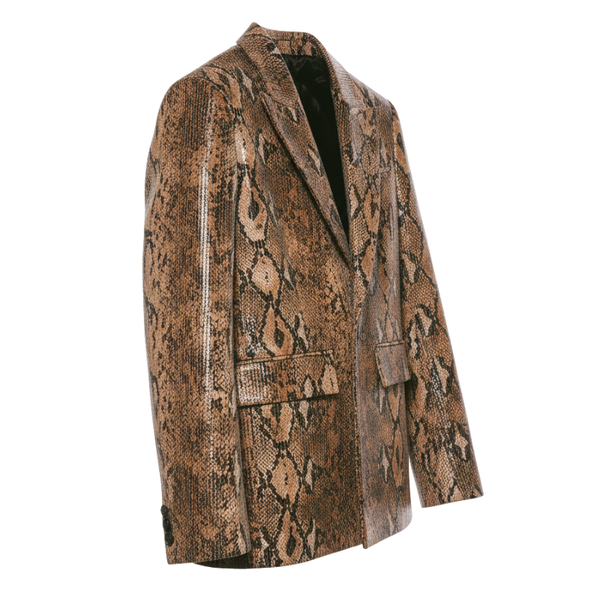 Serpent Skin Print Luxe Python Blazer