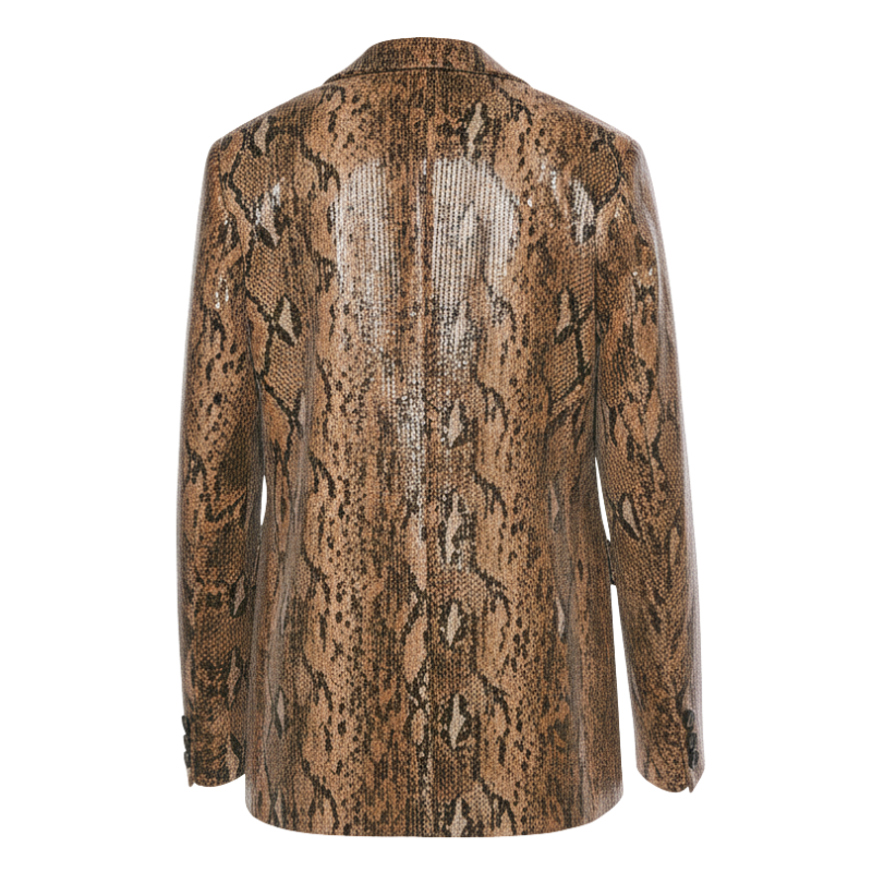 Serpent Skin Print Luxe Python Blazer