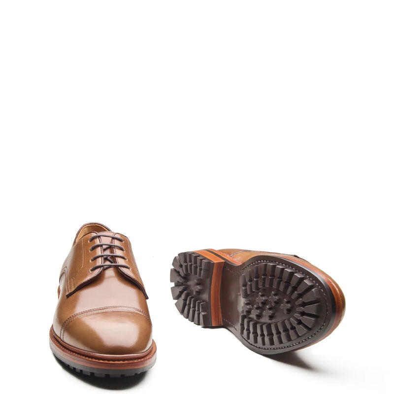 Junior Cap Toe Derby Shoe Natural Chromexcel Hand Welted New Age
