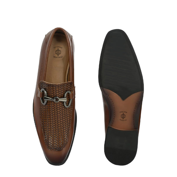 Classic Leather Horsbit Buckled Formal Loafer