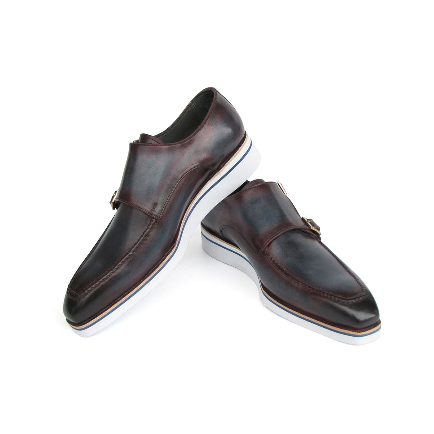 Men s Smart Casual Monkstraps Blue Shoes