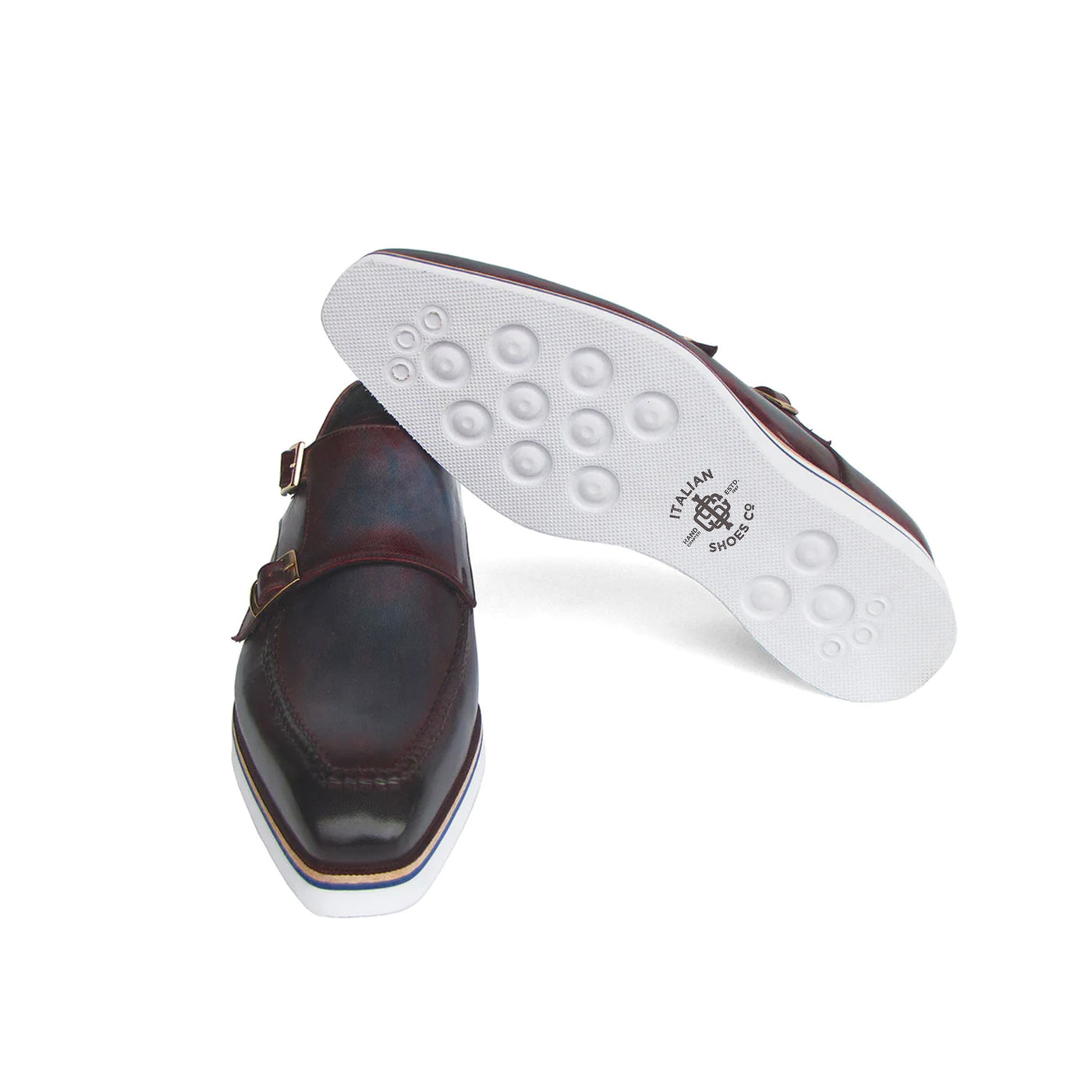 Men s Smart Casual Monkstraps Blue Shoes