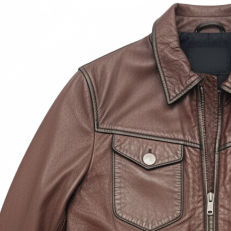 Italian Midnight Retro Utility Rider Jacket