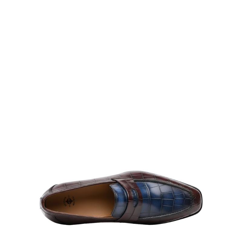Regal Duo-Tone Croc Leather Penny Loafers