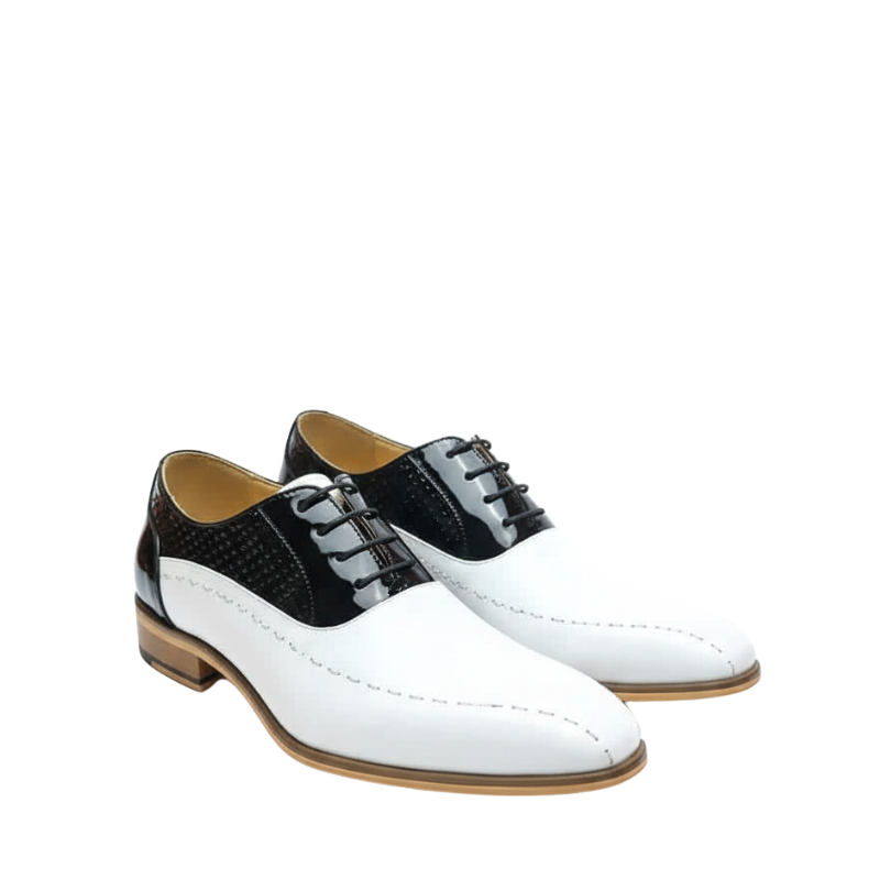 Classic Dual Tone Sleek Derby Shoes display picture 3