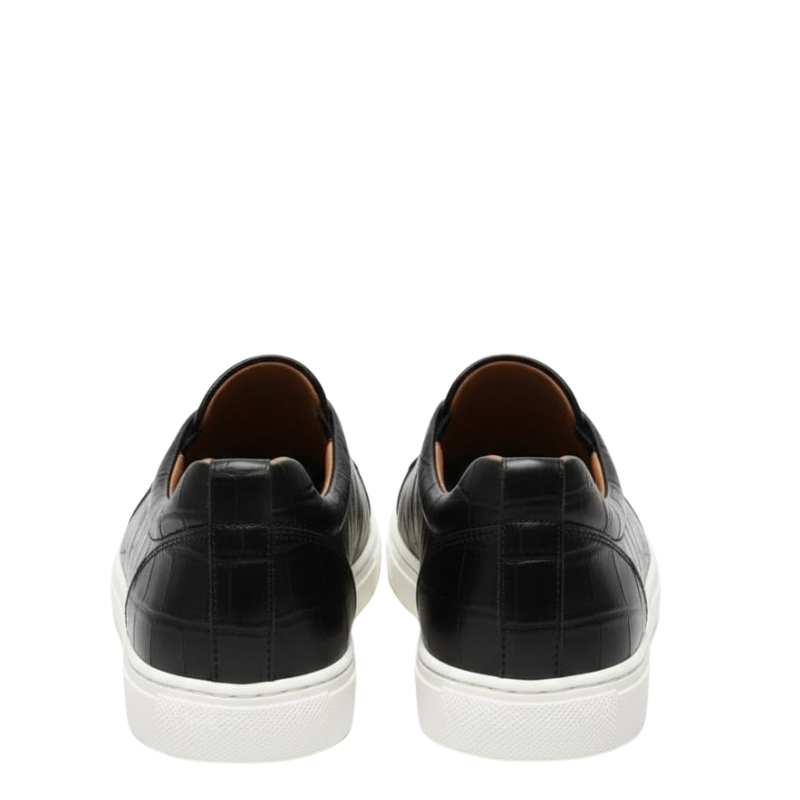 Croc-Embossed Italian Luxe Slip-On Sneakers