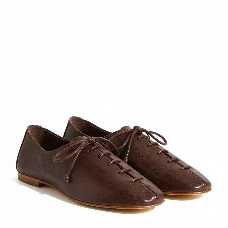 Men s Deconstructed Lace up Shoe 8/42 / Brown / Leather Sole