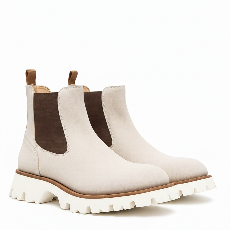 Chunky Suede Chelsea Boots
