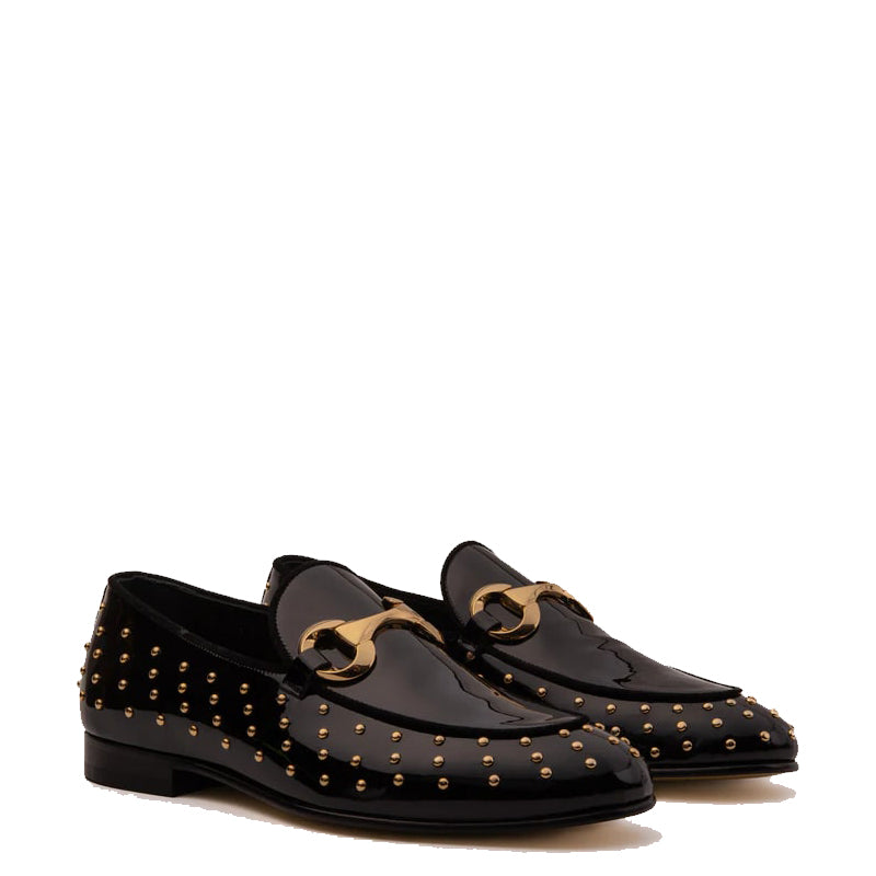 Spike Leather Bit Dress Loafer Men Shoe