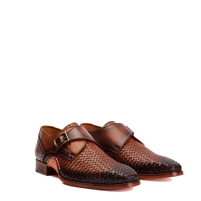 Men's Leather Single Strap Monk Shoe