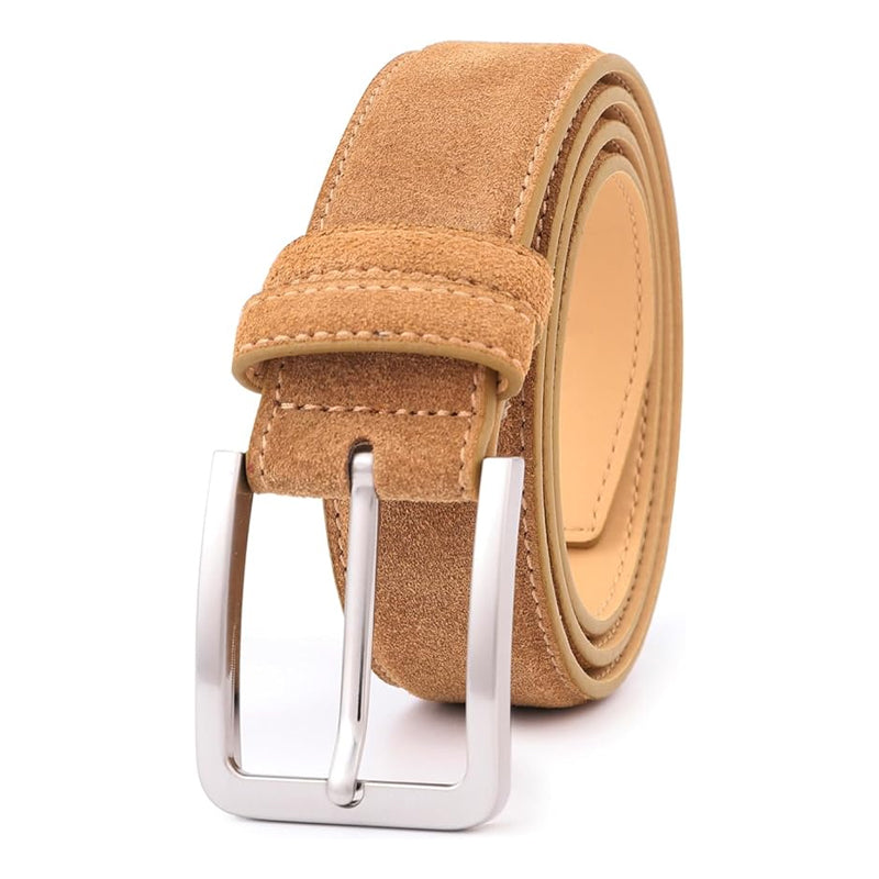 Classic Suede Leather Grey Belt
