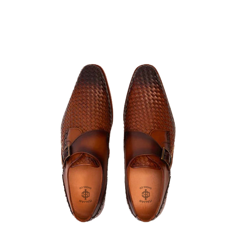 Men's Leather Single Strap Monk Shoe