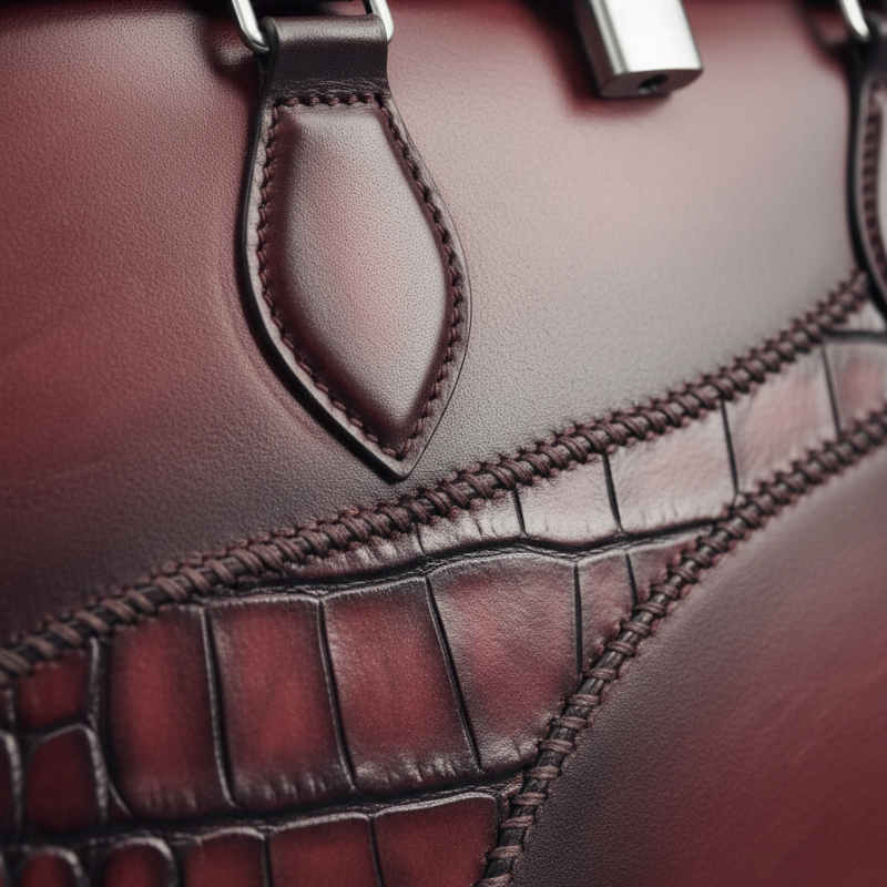 Imperial Elegance Crocodile Symphony Leather Briefcase