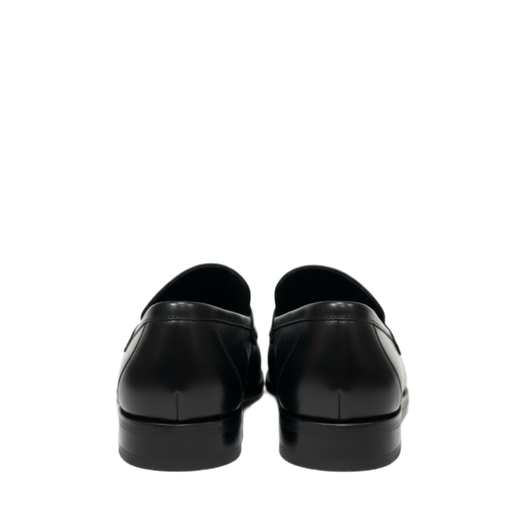Imperial Noir T Buckle Leather Loafers