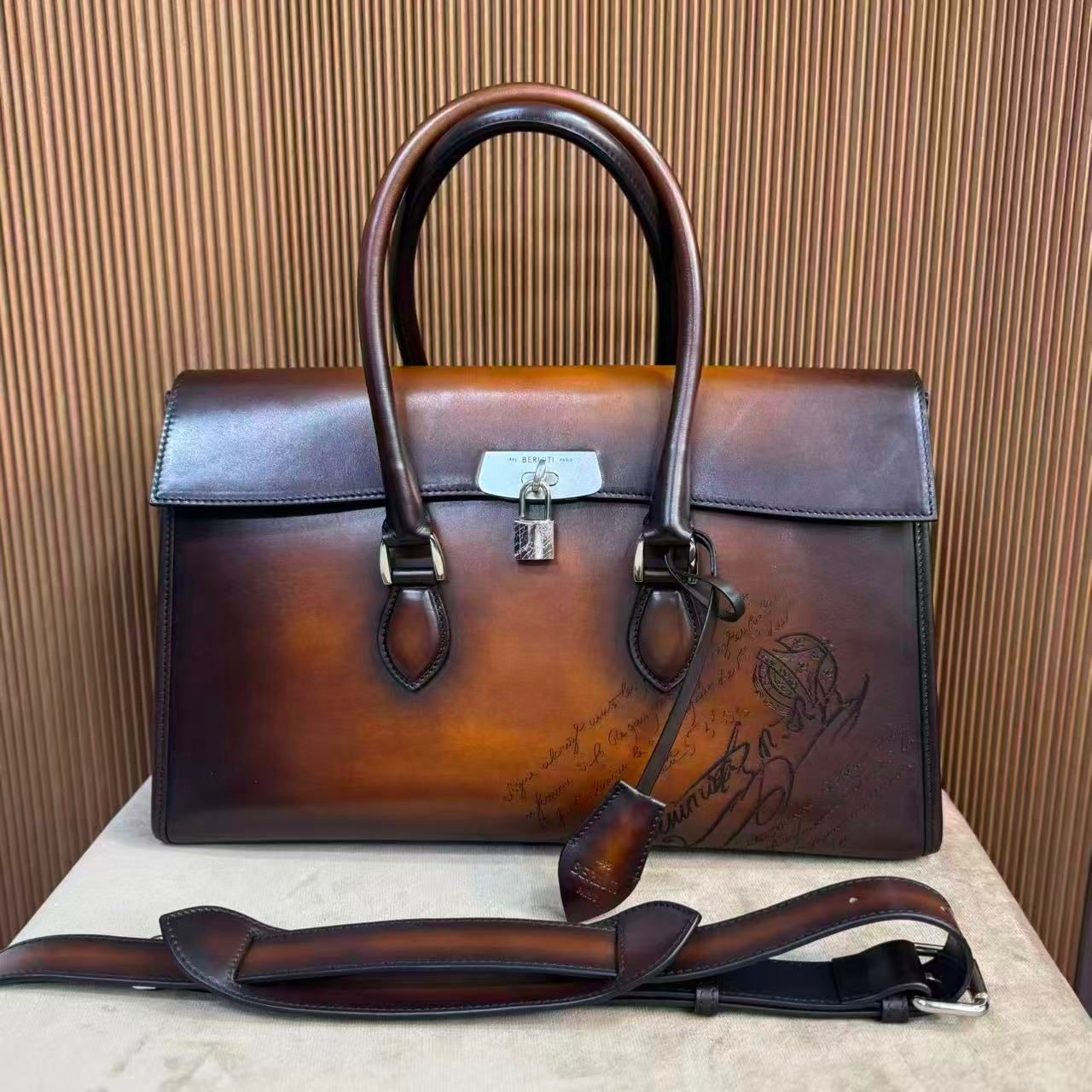 Imperial Patina Leather Signature Briefcase
