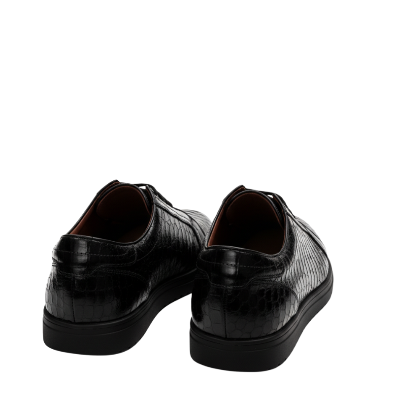 Imperial Python Texture Lace Sneakers